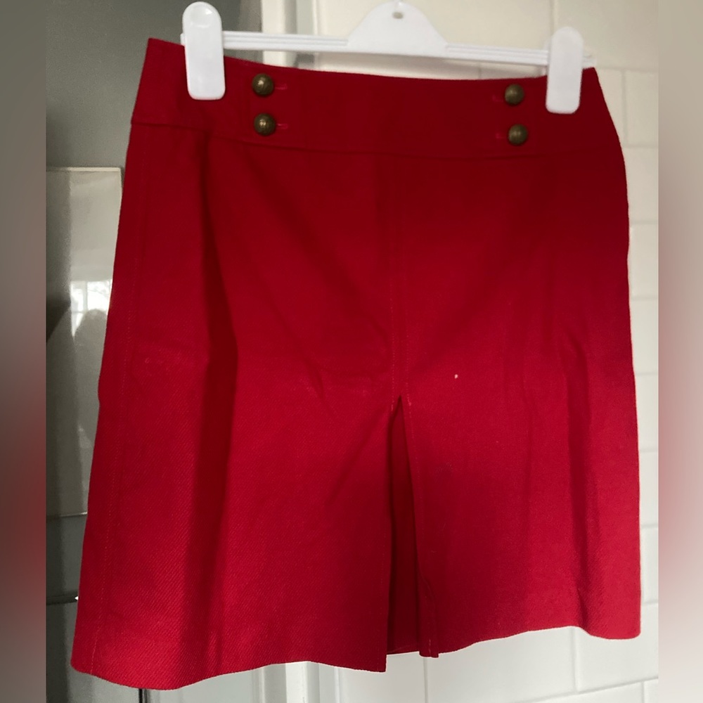 Talbots London Red Corduroy Skirt